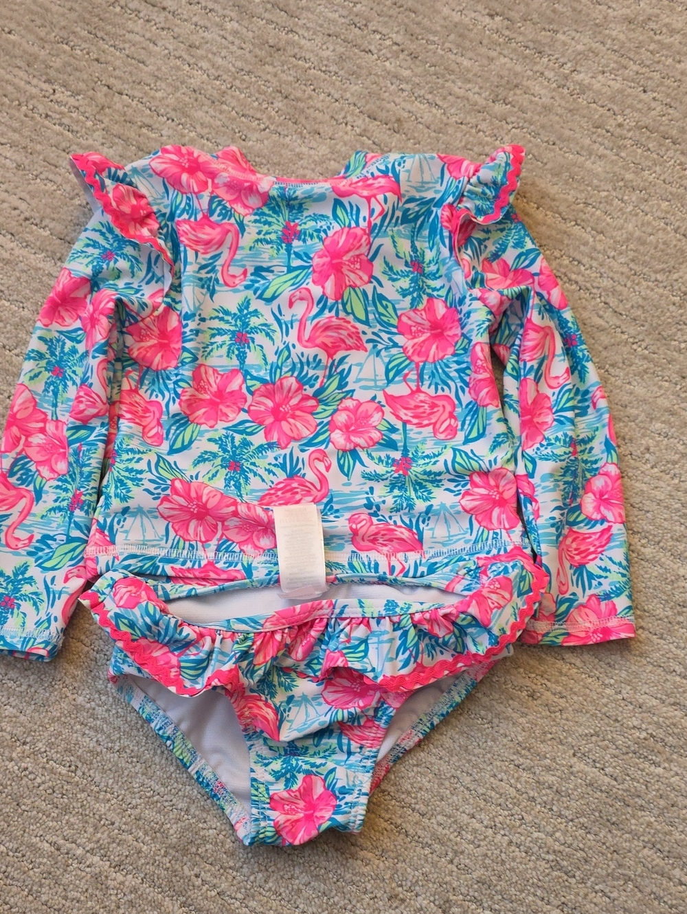 Tommy Bahama Pink Floral & Blue Tropical Rashguard Set